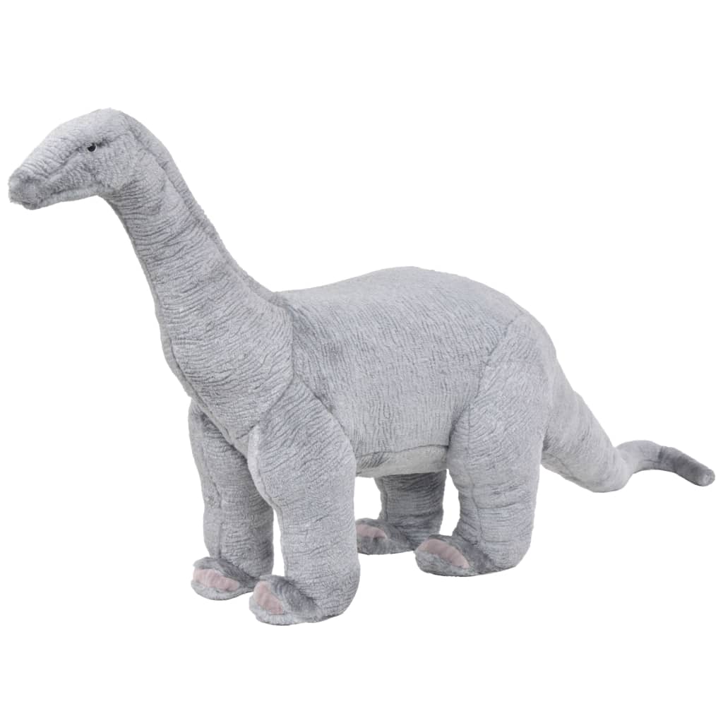 Jucărie de pluș verticală dinozaur Brachiosaurus, gri XXL - Vendito