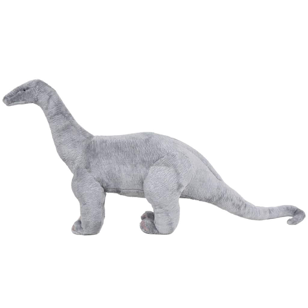 Jucărie de pluș verticală dinozaur Brachiosaurus, gri XXL - Vendito