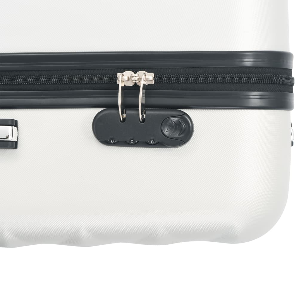 Set valiză carcasă rigidă, 3 buc., argintiu strălucitor, ABS - Vendito