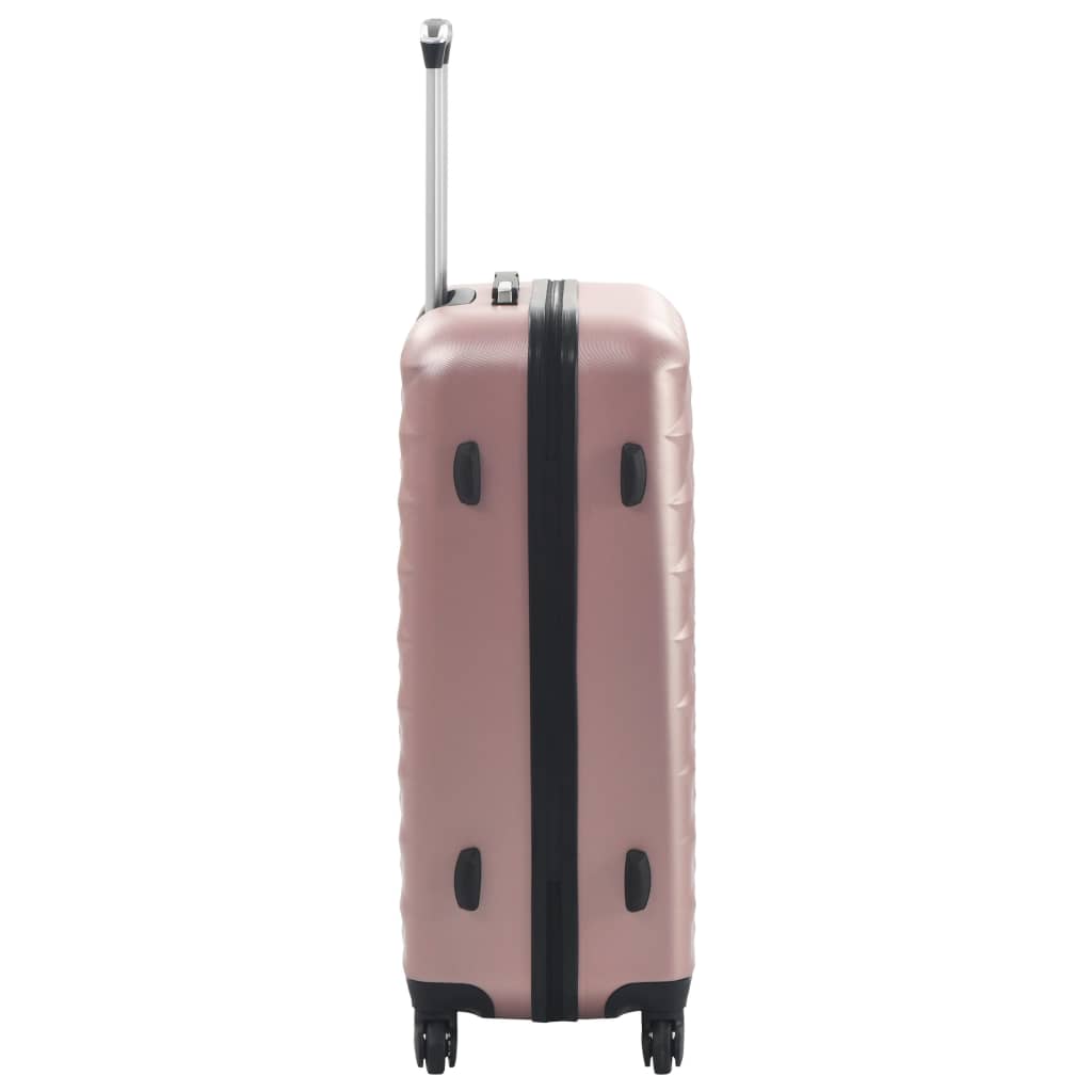 Set valiză carcasă rigidă, 3 buc., roz auriu, ABS - Vendito