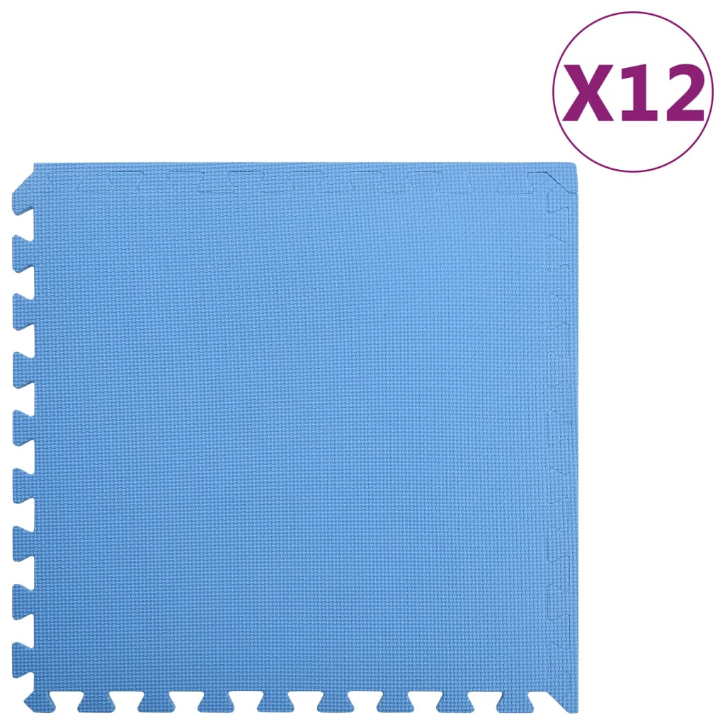 Saltele de exerciții, 12 buc., albastru, 4,32 m², spumă EVA - Vendito