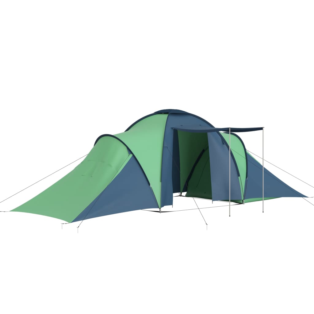 Cort camping, 6 persoane, albastru și verde - Vendito