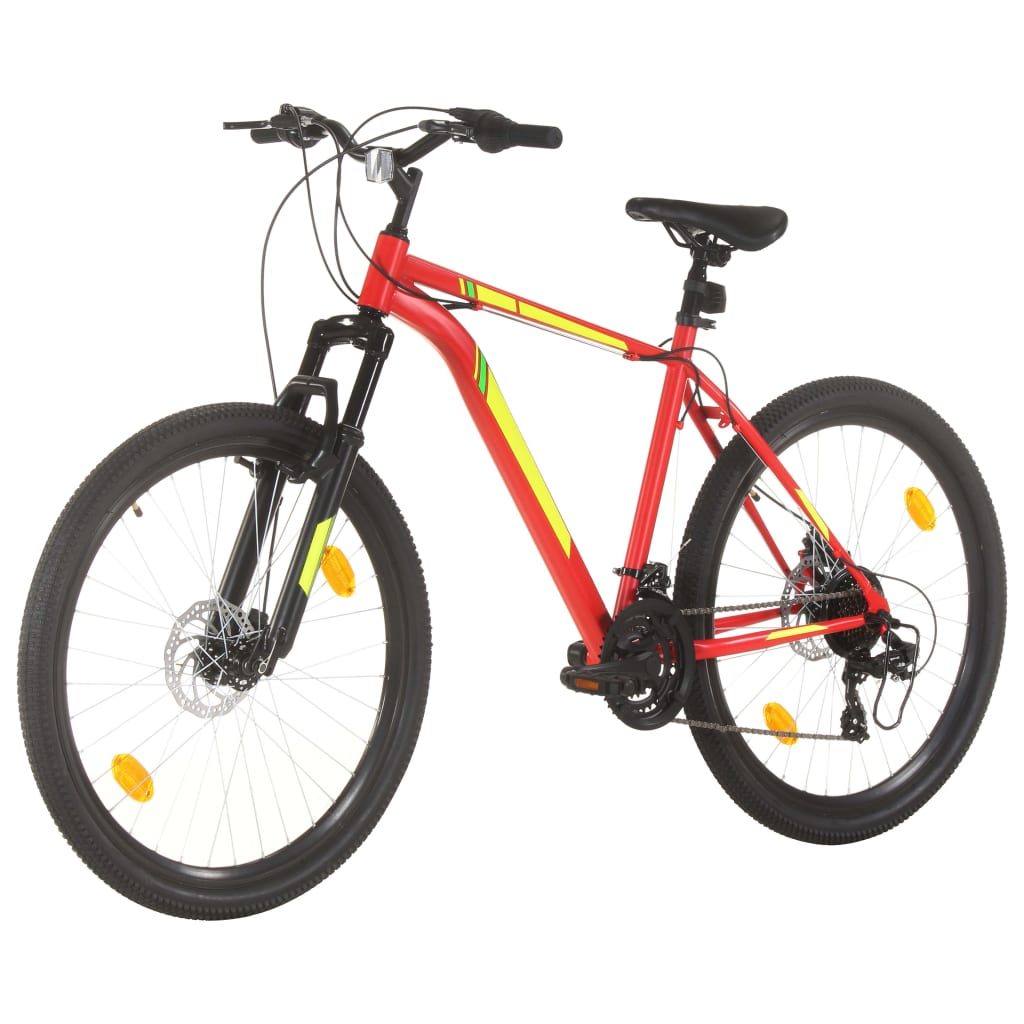 Bicicletă montană cu 21 viteze, roată 27,5 inci, roșu, 50 cm