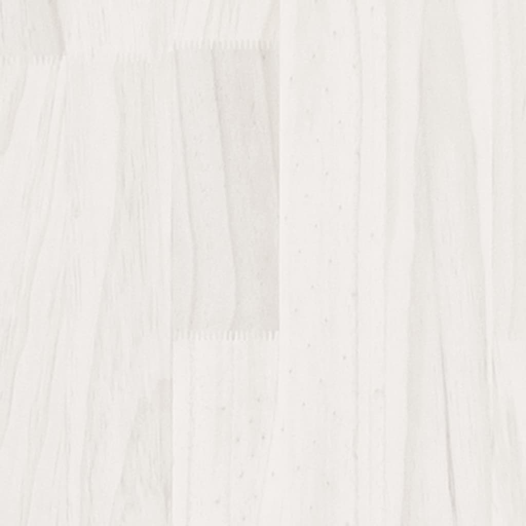 Cadru de pat Super King, alb, 180x200 cm, lemn masiv - Vendito