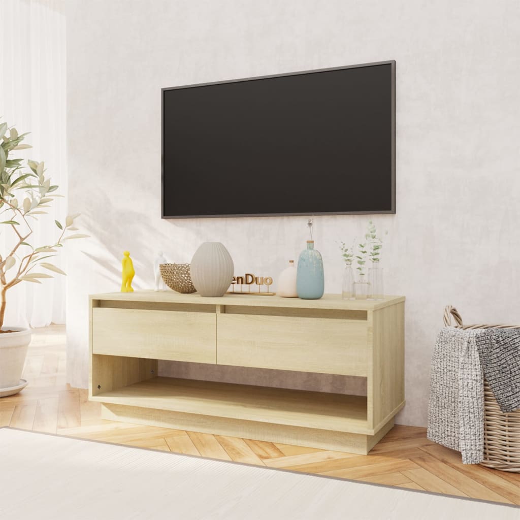 Comodă TV, stejar Sonoma, 102x41x44 cm, PAL - Vendito
