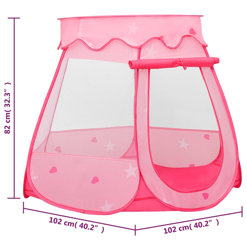 Cort de joacă pentru copii, roz, 102x102x82 cm - Vendito