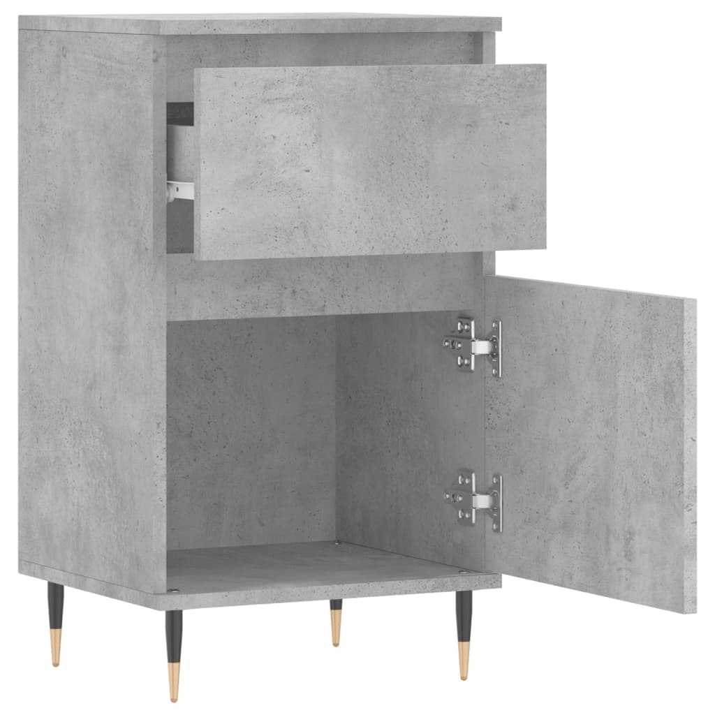 Servante, 2 buc., gri beton, 40x35x70 cm, lemn prelucrat - Vendito