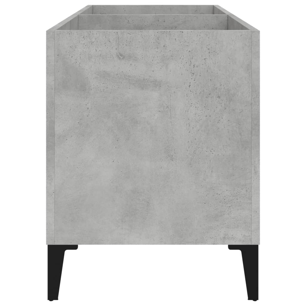 Dulap pentru discuri, gri beton, 74,5x38x48 cm, lemn prelucrat - Vendito
