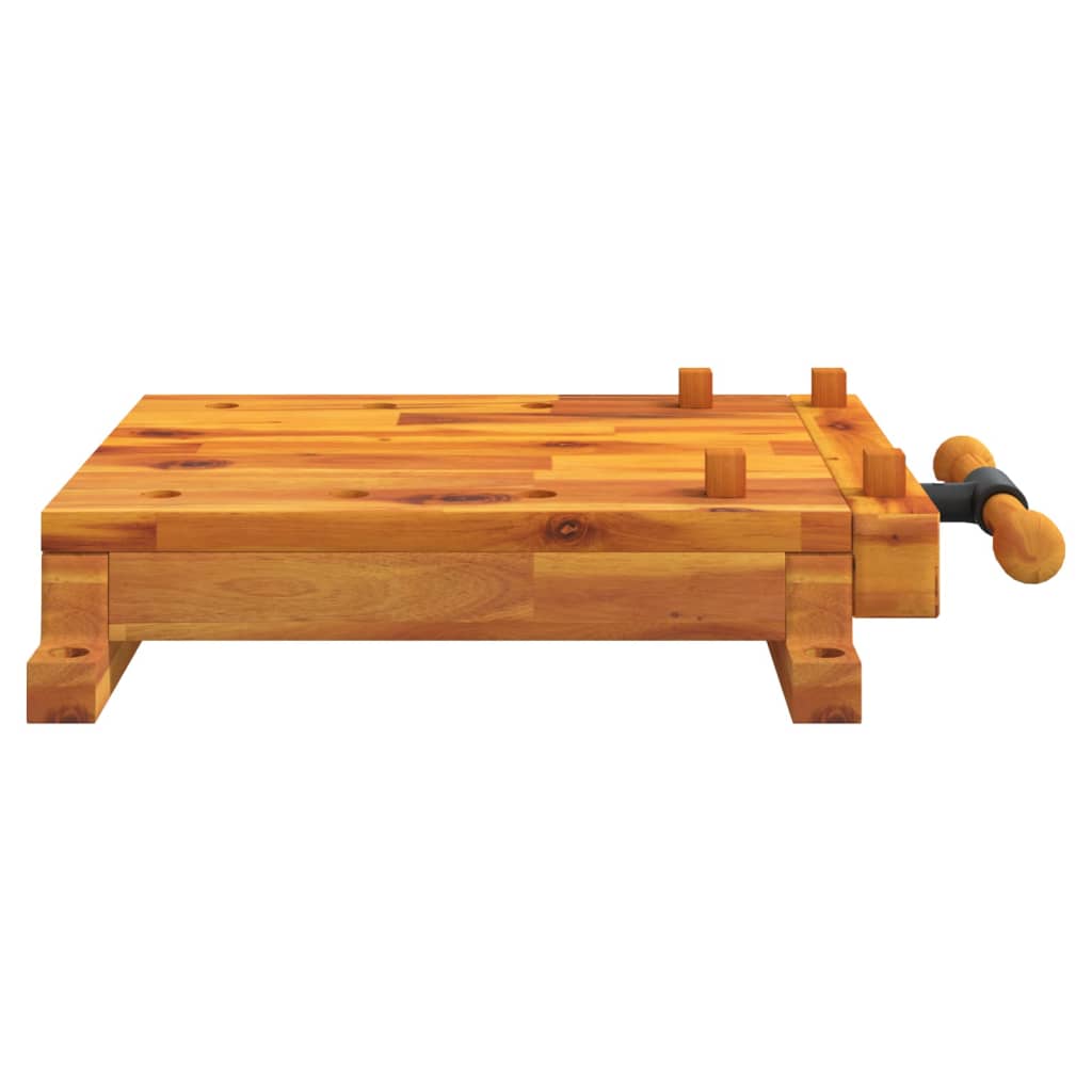 Blat pentru banc de lucru cu menghină, 52x44x9,5 cm lemn acacia - Vendito