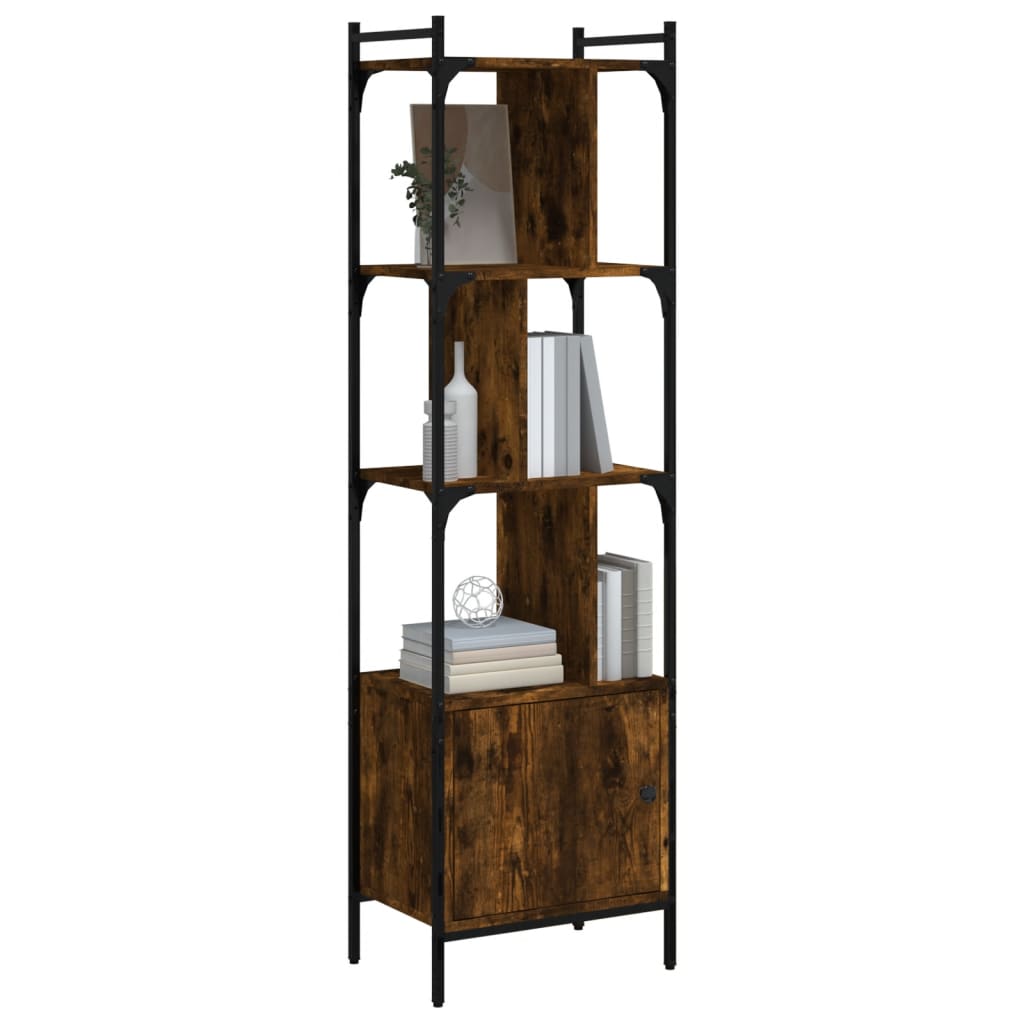 Bibliotecă cu ușă stejar fumuriu 44,5x30x154,5 cm lemn compozit - Vendito