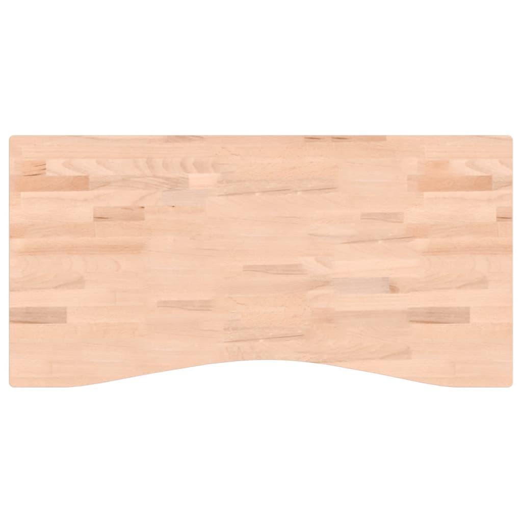Blat de birou, 100x(45-50)x4 cm, lemn masiv de fag - Vendito