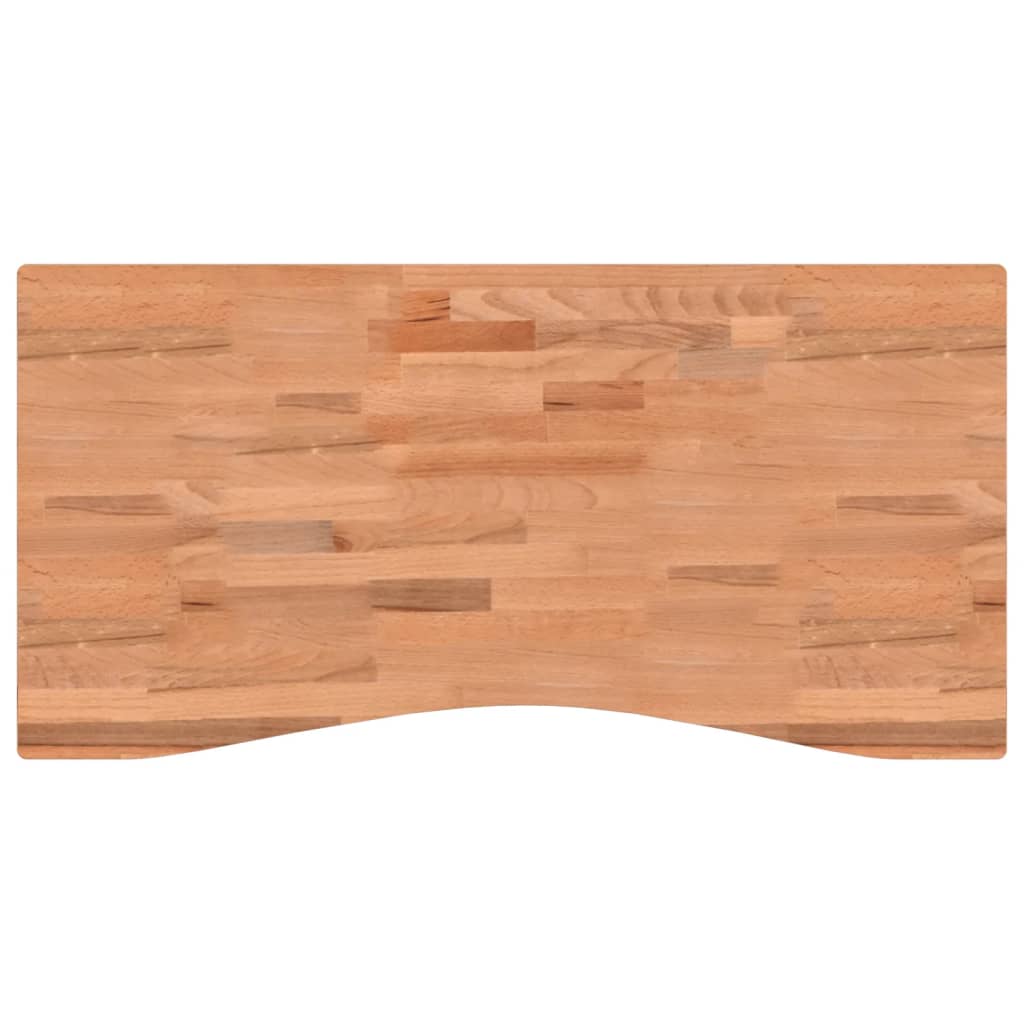 Blat de birou, 100x(45-50)x2,5 cm, lemn masiv de fag - Vendito