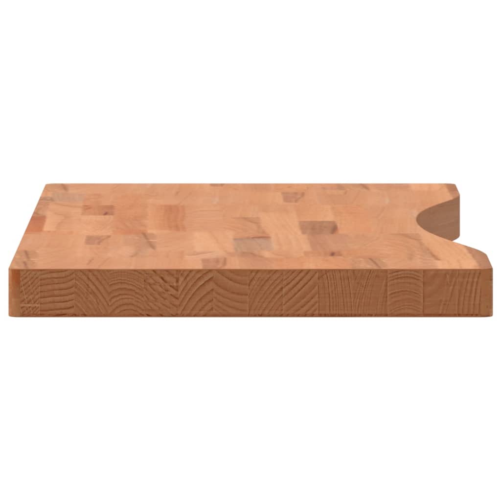 Blat de birou, 80x(36-40)x4 cm, lemn masiv de fag - Vendito