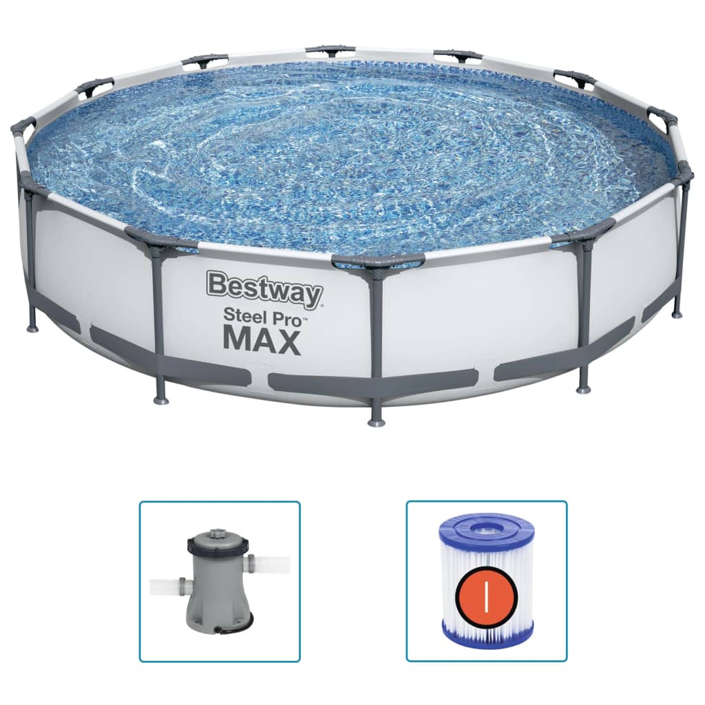 Bestway Set de piscină Steel Pro MAX, 366 x 76 cm - Vendito