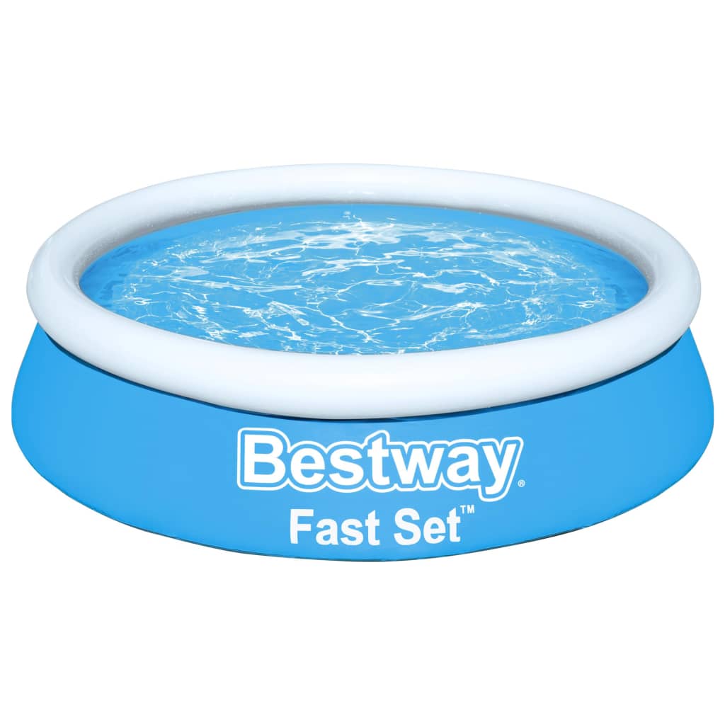 Bestway Piscina gonflabilă Fast Set, albastru, 183x51 cm, rotundă - Vendito