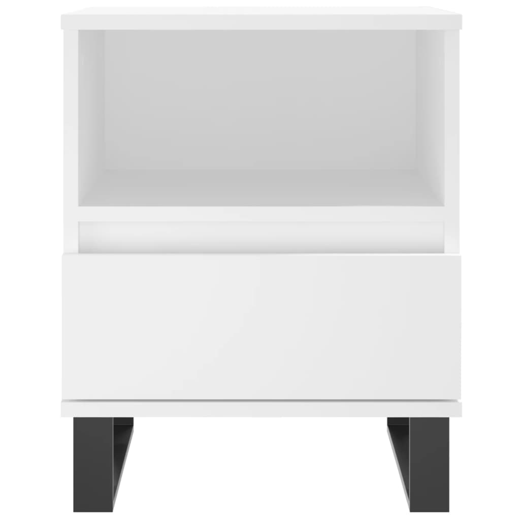 Noptiere, 2 buc., alb, 40x35x50 cm, lemn compozit - Vendito