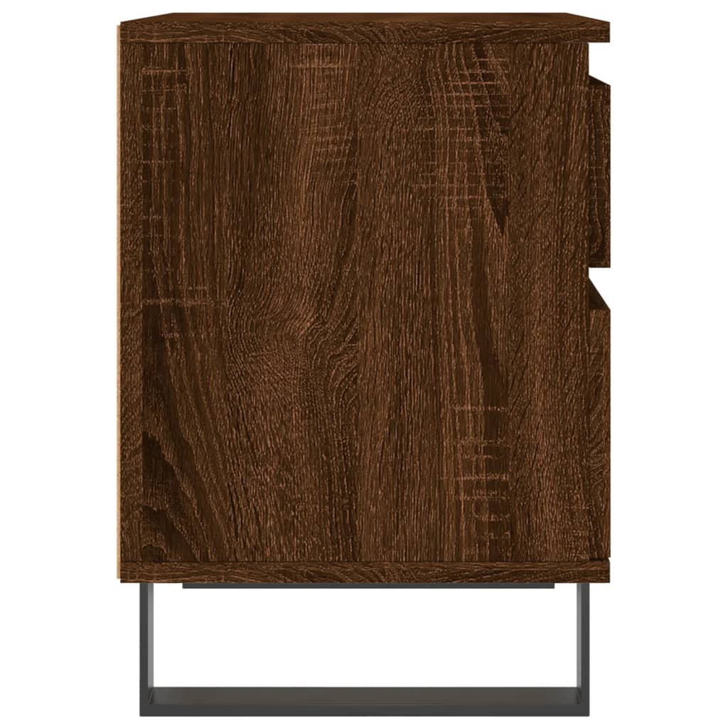 Noptiere, 2 buc., stejar maro, 40x35x50 cm, lemn compozit - Vendito